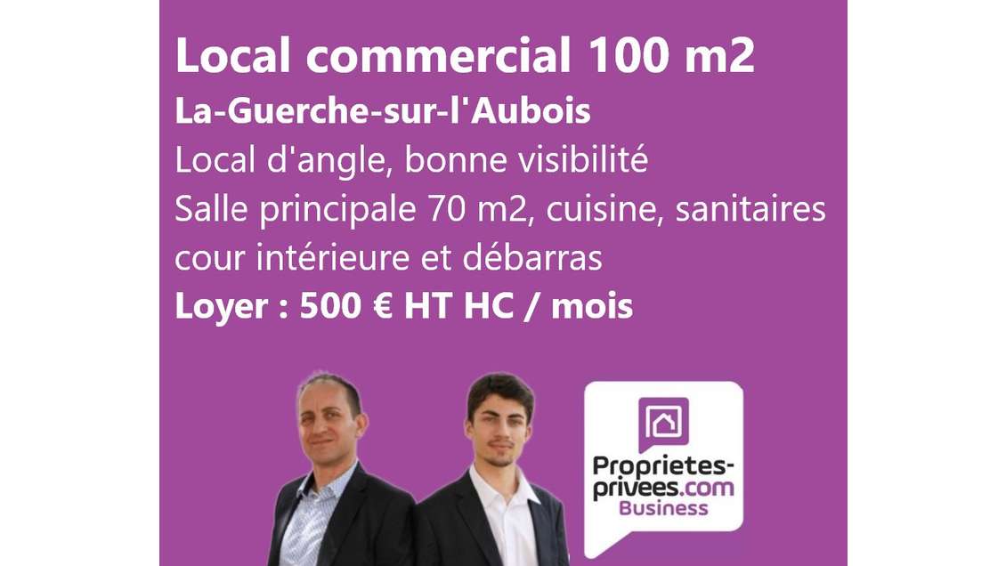 Location local 100m² à La Guerche-sur-l'Aubois