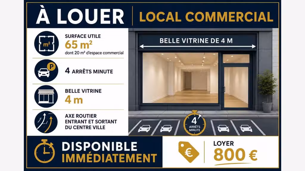 Local à louer empl stratégique La Roche-sur-Yon