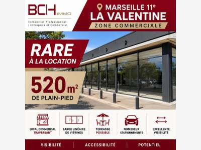 Loue local cial 520m² à Marseille 11 La Valentine