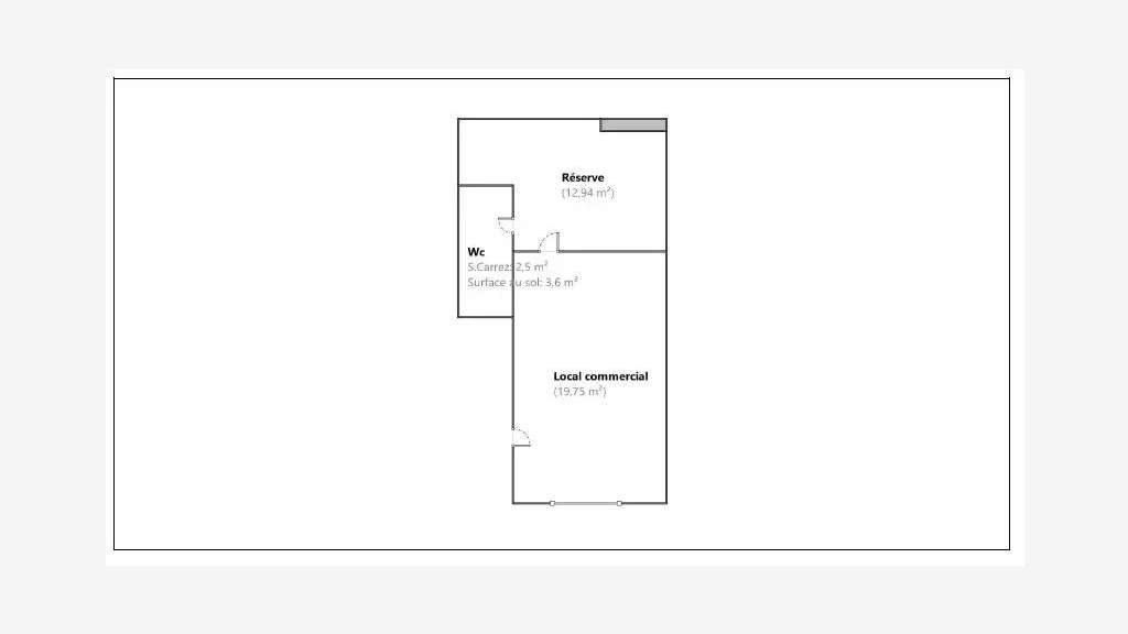 A louer local 36m² rue centrale Lamure/Azergues