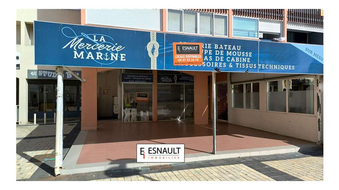 Location commerce 120m² + terrasse Cap d'Agde