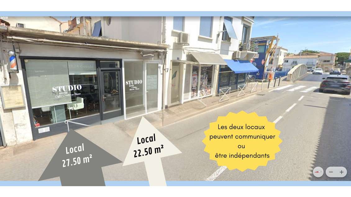 A louer local commercial 27,5m² centre Grau-du-Roi