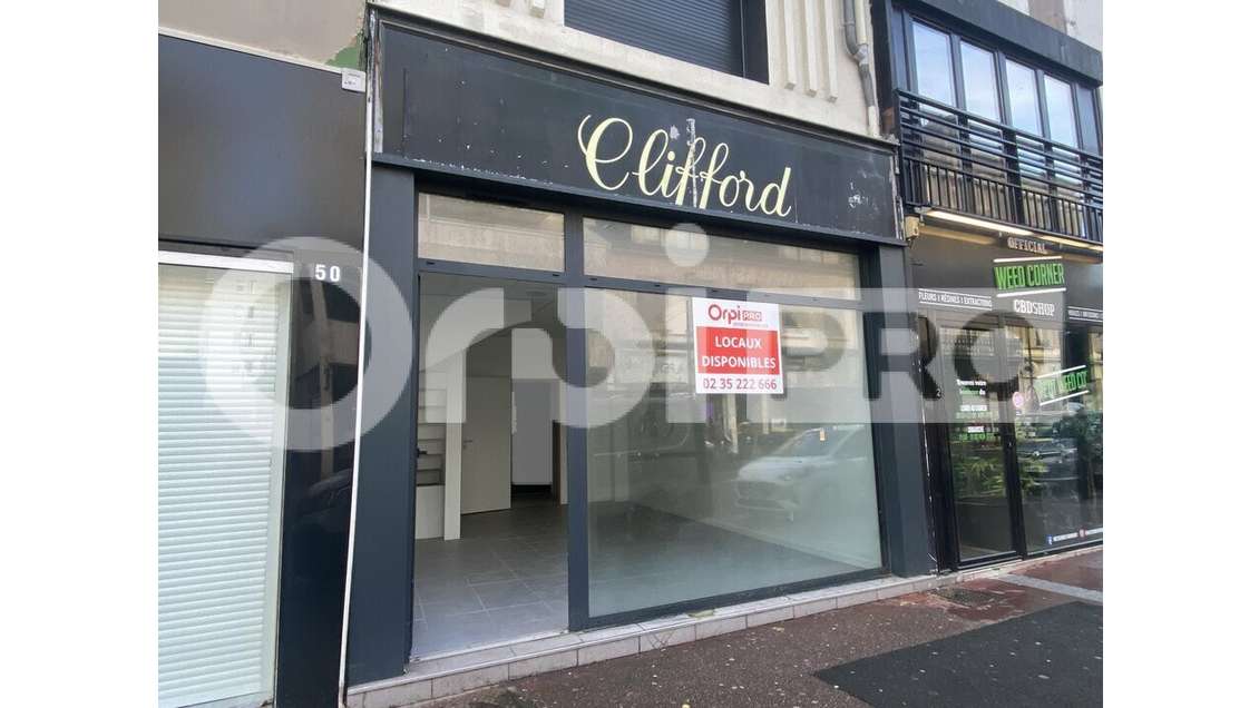 Local 28m² rénové à louer emp N1 le Havre Rue Coty