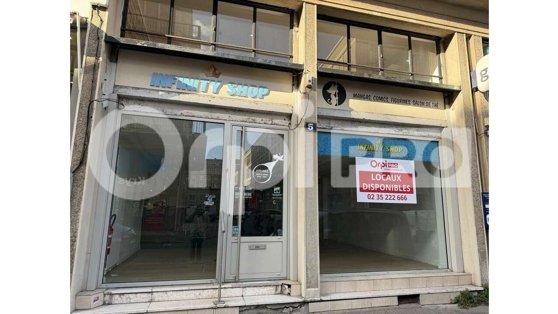 Location local commercial de 210m² Le Havre centre