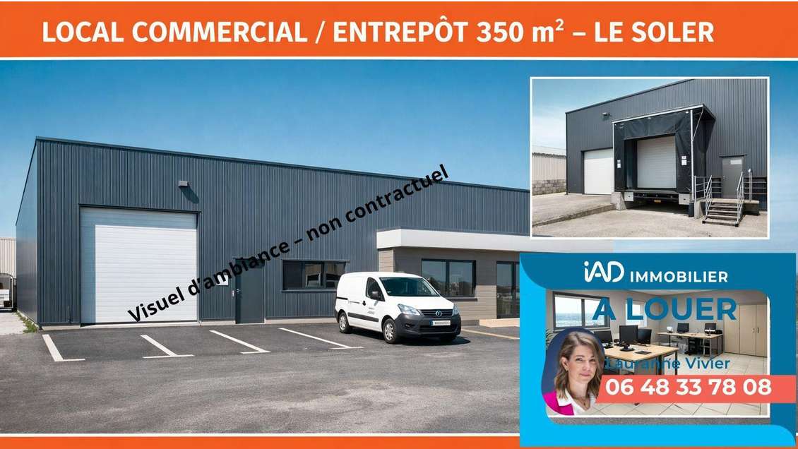 Rntrepôt 350m² Entre Saint-Charles et Le Soler