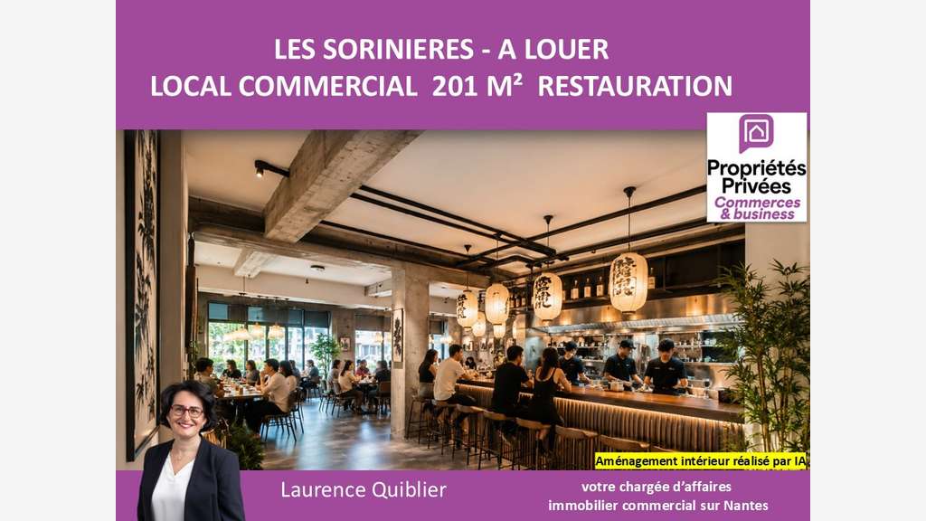 Loue local restauration de 201m² aux Sorinières