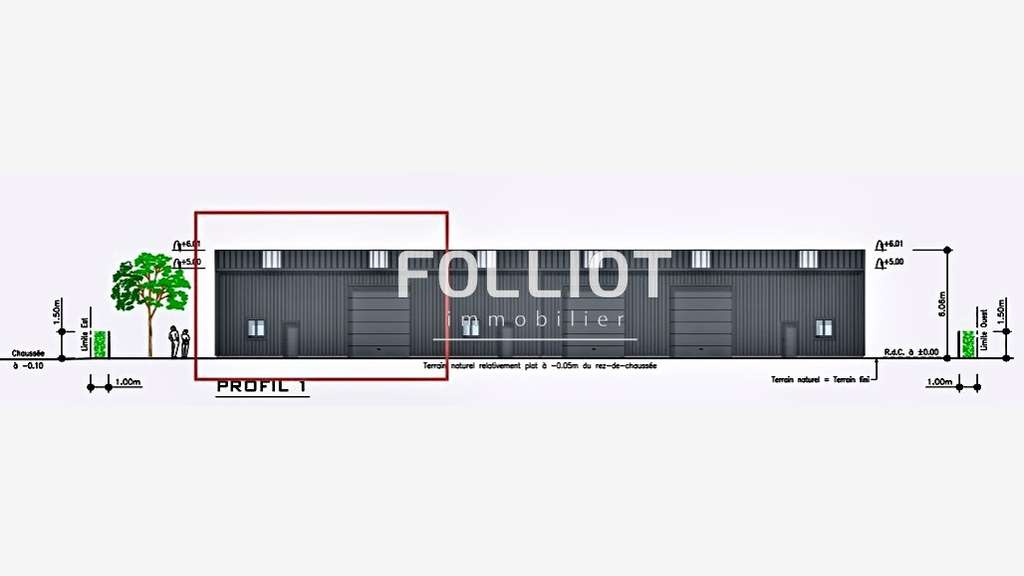 Loue local commercial de 183m² neuf en ZA à Lessay