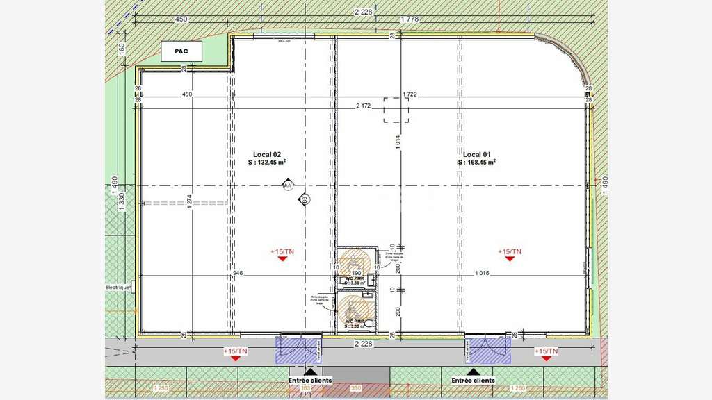 Cellule commerciale 130m² à louer à Limoges Sud