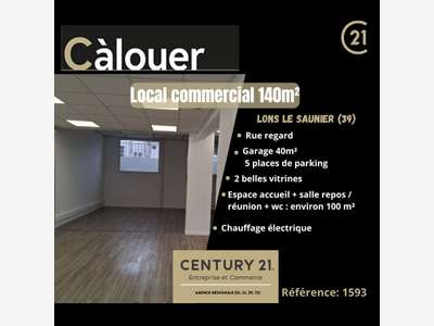 A louer local commercial 140m² à Lons Le Saunier