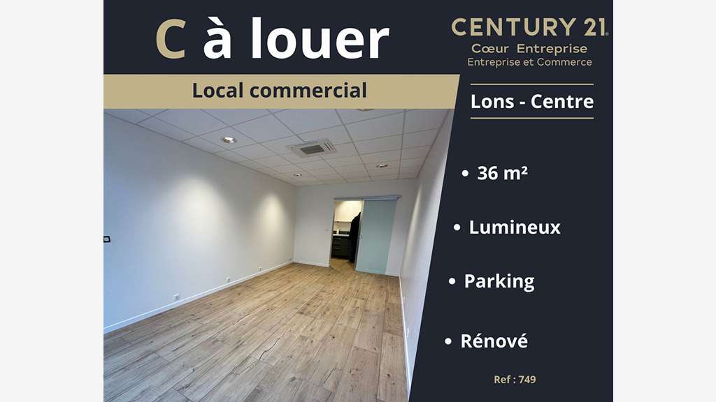 A louer local commercial de 36m² à Lons le Saunier