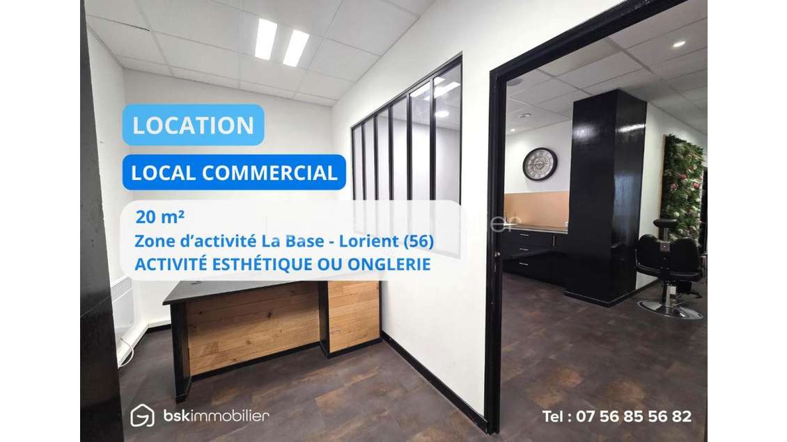 A louer local d'activités 20m² à Lorient La Base