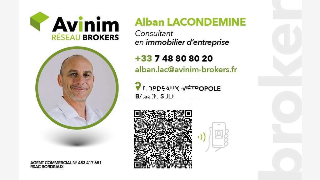A louer local commercial 103m² à Lormont centre
