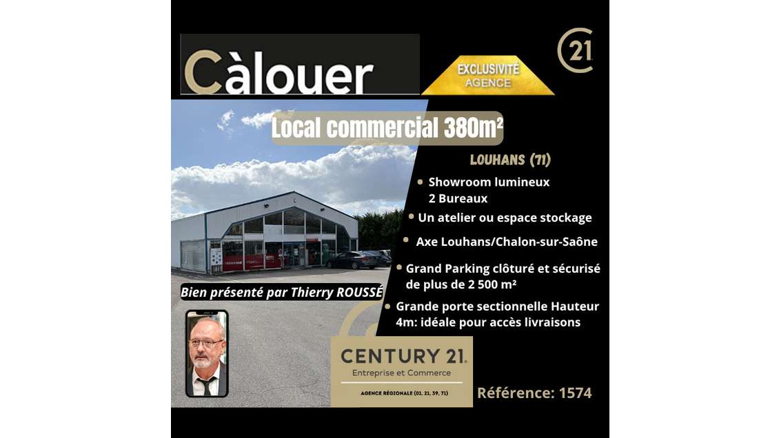 Local commercial ou artisanal 380m² à Louhans