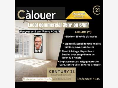 A louer local commercial 35m² ou 64m² à Louhans
