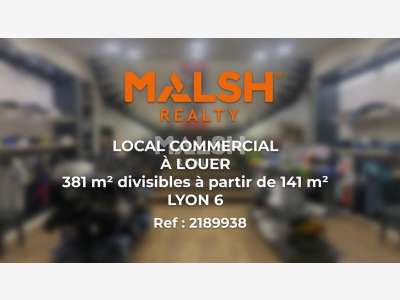 LOCAUX COMMERCIAUX À LOUER - 381 m² - LYON 1