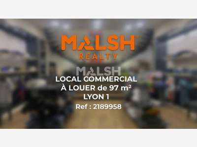 LOCAL À LOUER - 97 m² - LYON 1