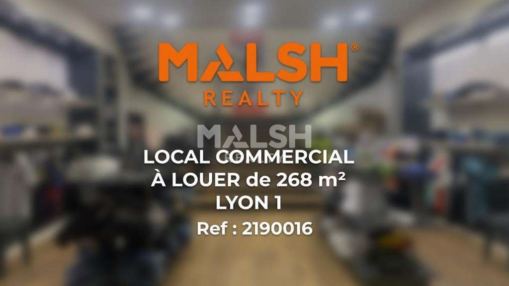 LOCAUX COMMERCIAUX À LOUER - 268 m² - LYON 1