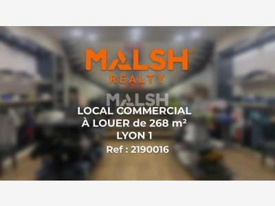LOCAUX COMMERCIAUX À LOUER - 268 m² - LYON 1
