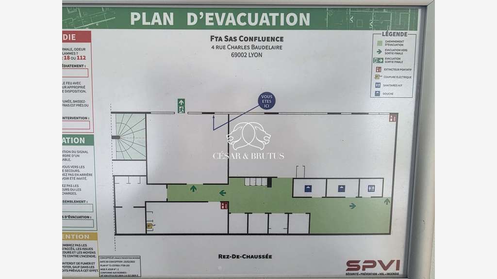 A louer local commercial 115m² à Lyon 2 Confluence