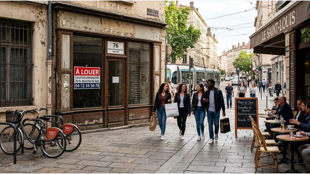 A louer local commercial de 78m² à Lyon 69003