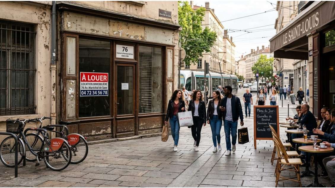 A louer local commercial de 78m² à Lyon 69003