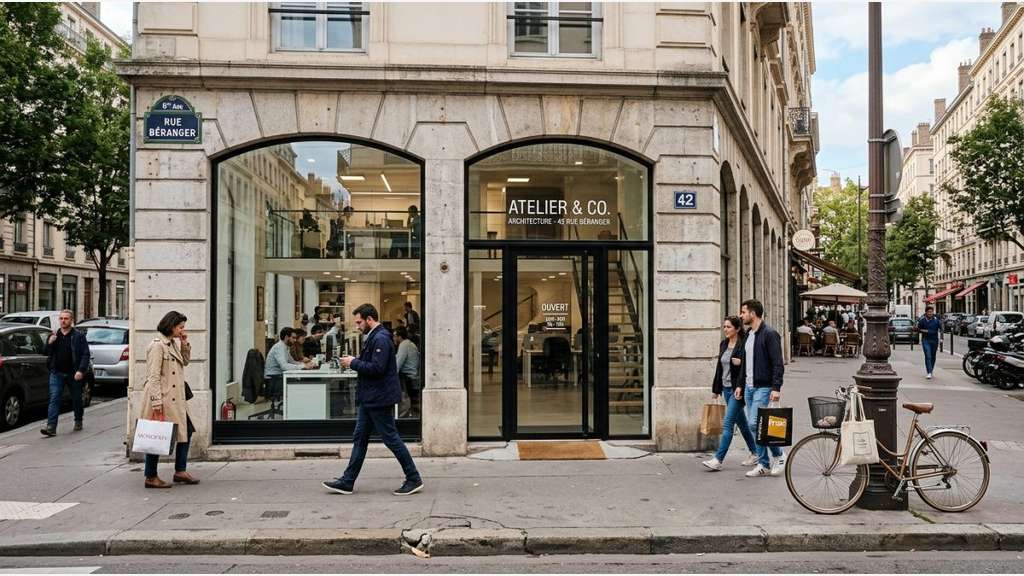 Local commercial 91m² à louer Lyon 6 rue Beranger