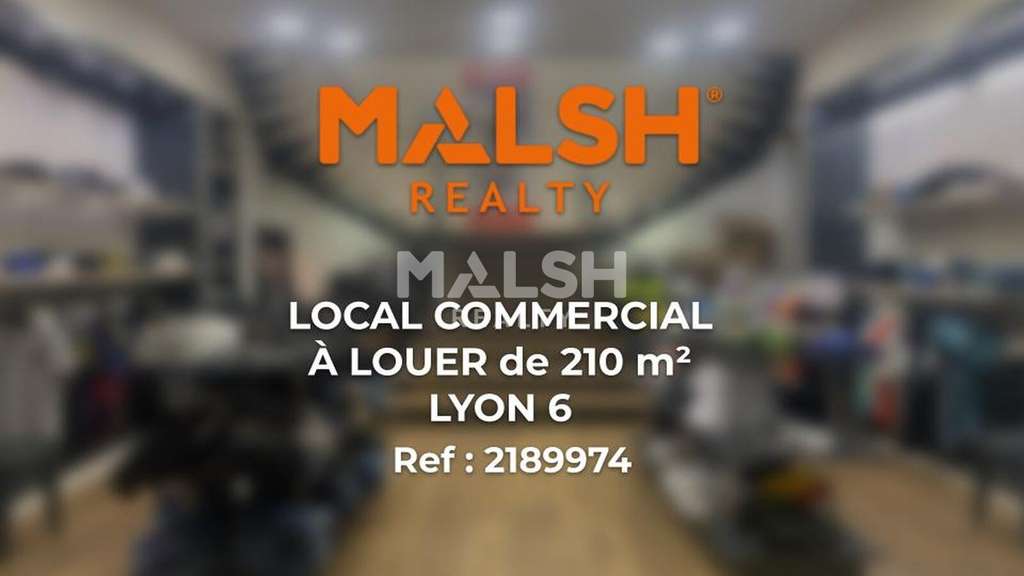 LOCAL COMMERCIAL À LOUER - 210 m² - LYON 6
