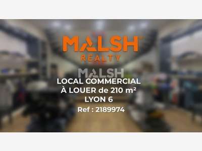 LOCAL COMMERCIAL À LOUER - 210 m² - LYON 6