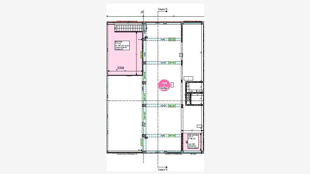 A louer local activité neuf 283m² à Lyon 7e