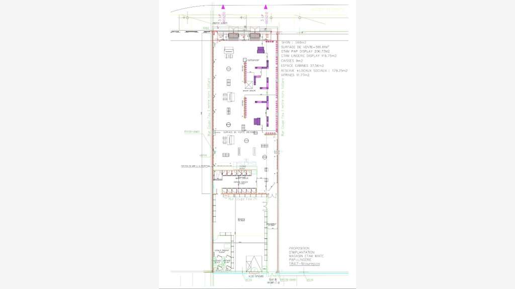 Local commercial de 594m² à louer à Maurepas