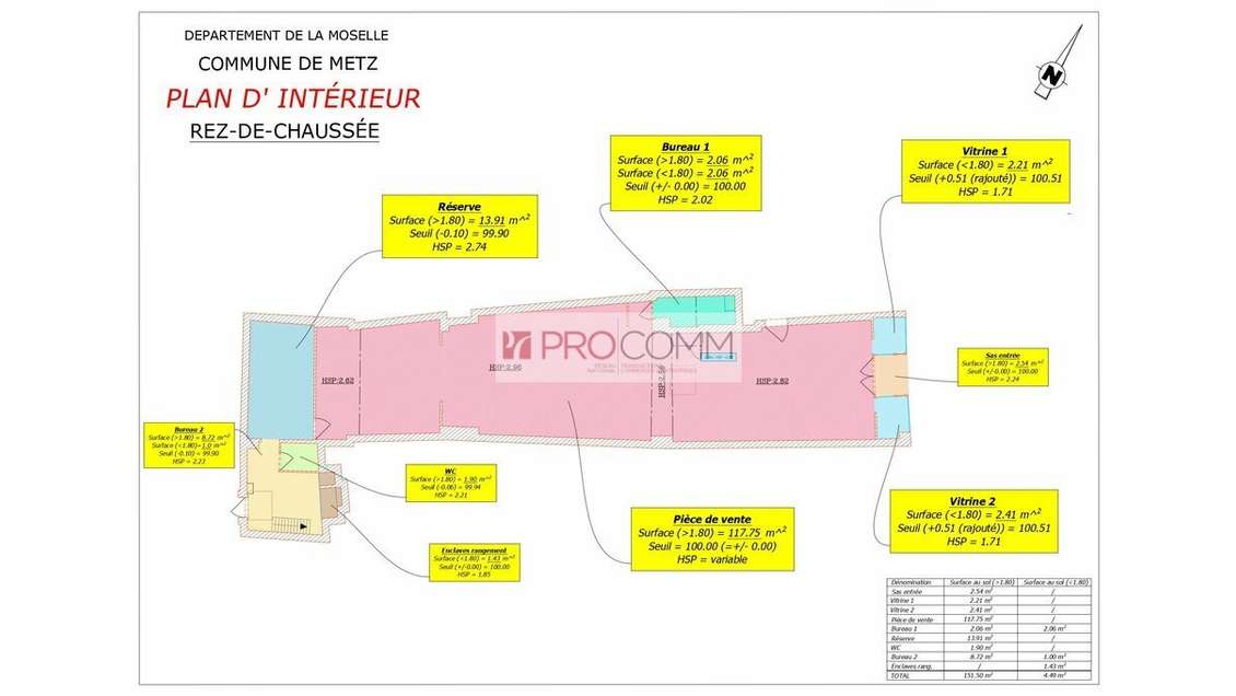 Local commercial à louer à Metz hypercentre