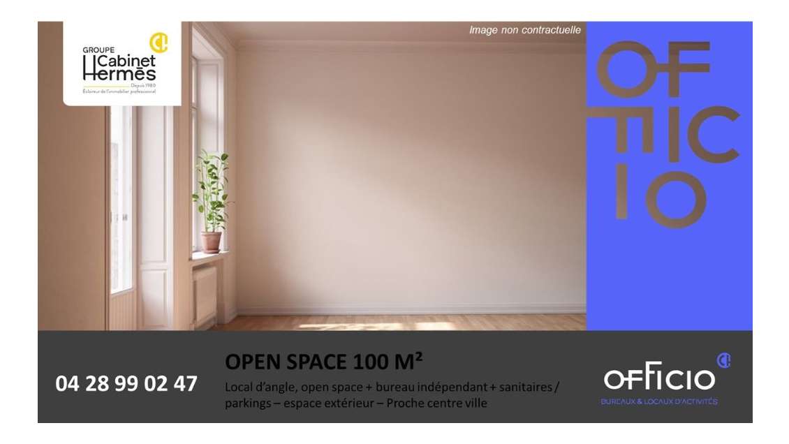 A louer local commercial de 114m² à Montélimar