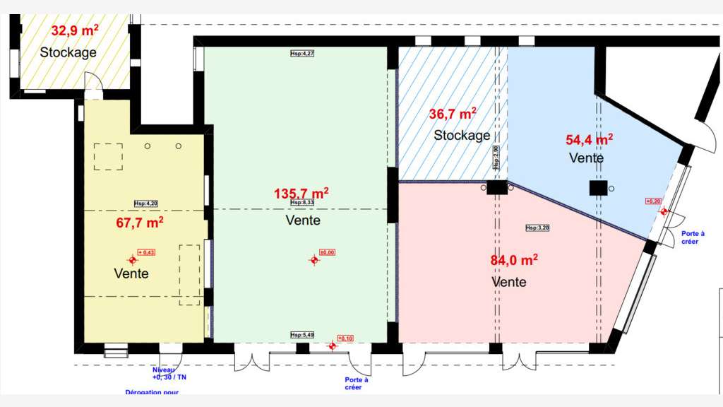 Loue local commercial 84m² avec parking Montélimar