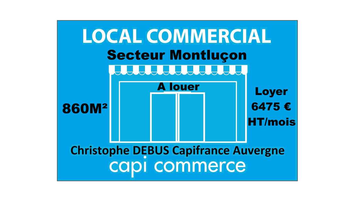 A louer local sur axe très fréquenté de Montluçon