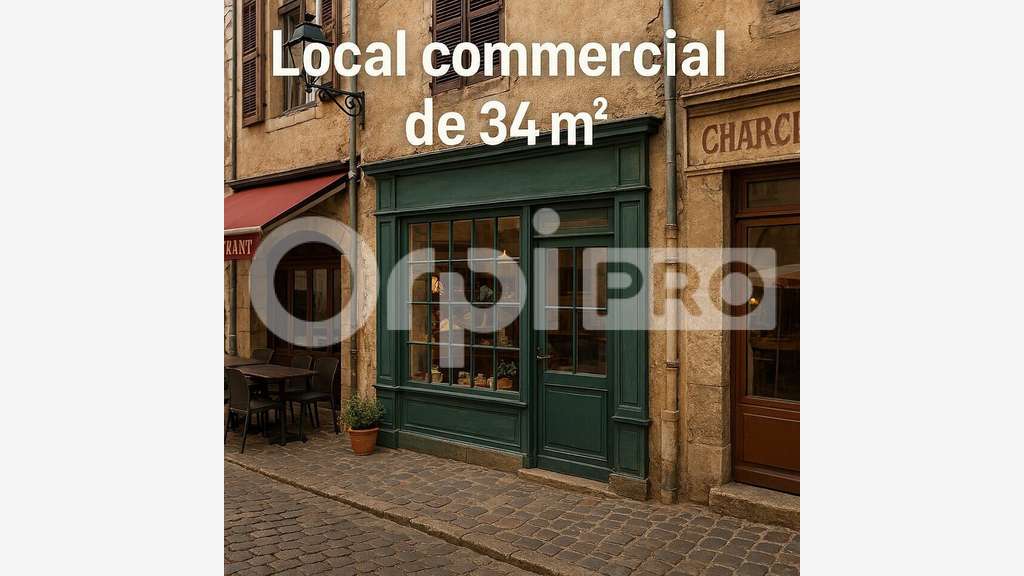 Loue local commercial 34m² Montluçon rue piètonne
