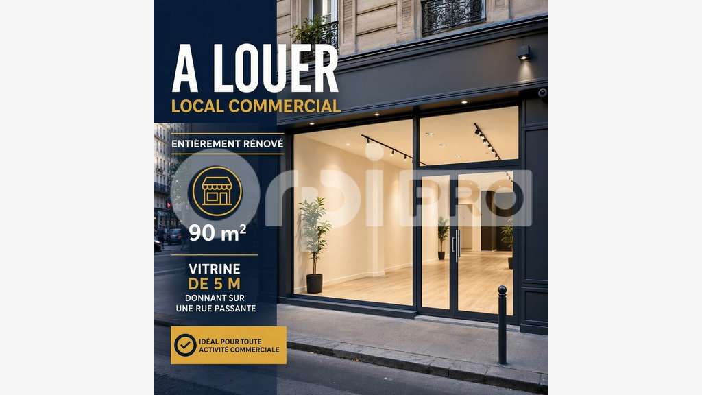 Local commercial rénové 90m² à louer à Montluçon