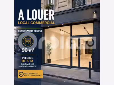 Local commercial rénové 90m² à louer à Montluçon