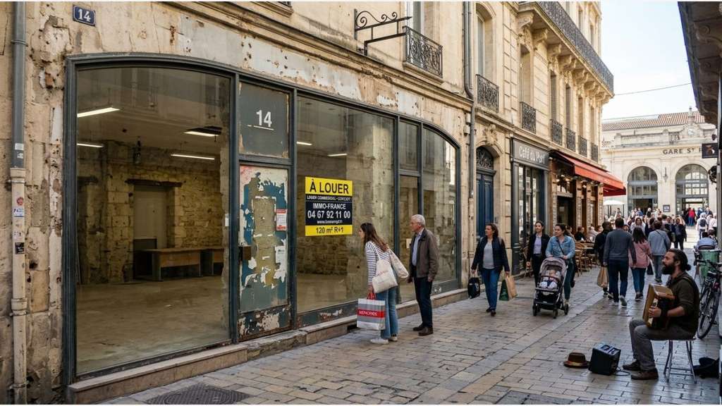 A louer local commercial 180m² Montpellier centre