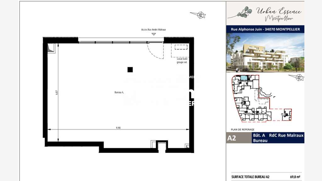 Local idéal profession libérale 70m² Montpellier