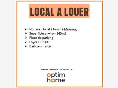 Local commercial 145m² à louer empl N°1 à Mouriès