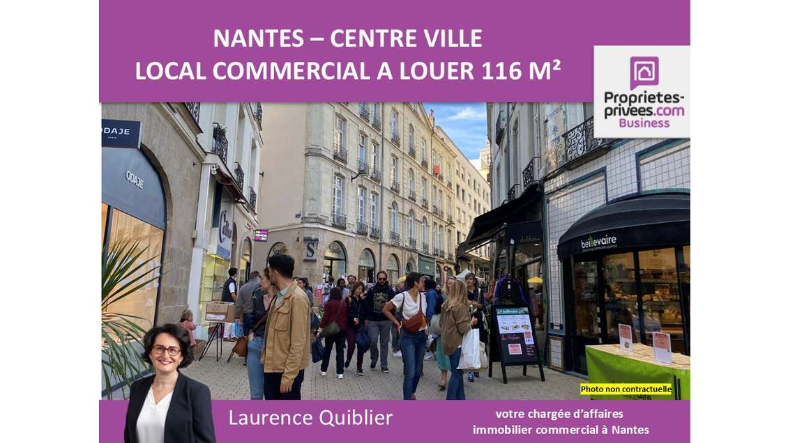 Local commercial à louer 116m² Nantes hypercentre 