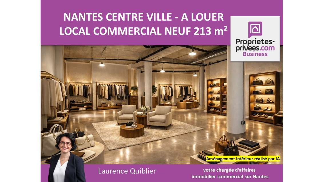 Location local commercial 213m² à Nantes Crébillon