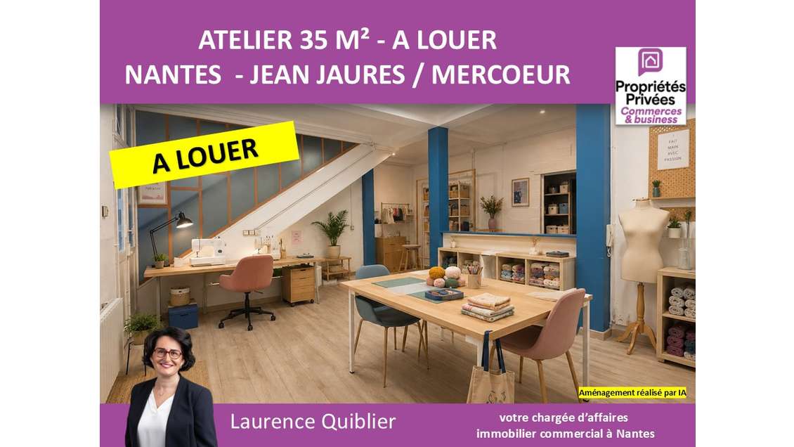 A louer bureaux commercial RDC 36m² à Nantes