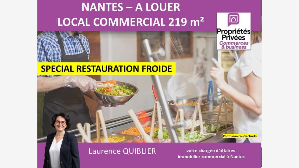 A louer local commercial 219m² à Nantes Wattignies