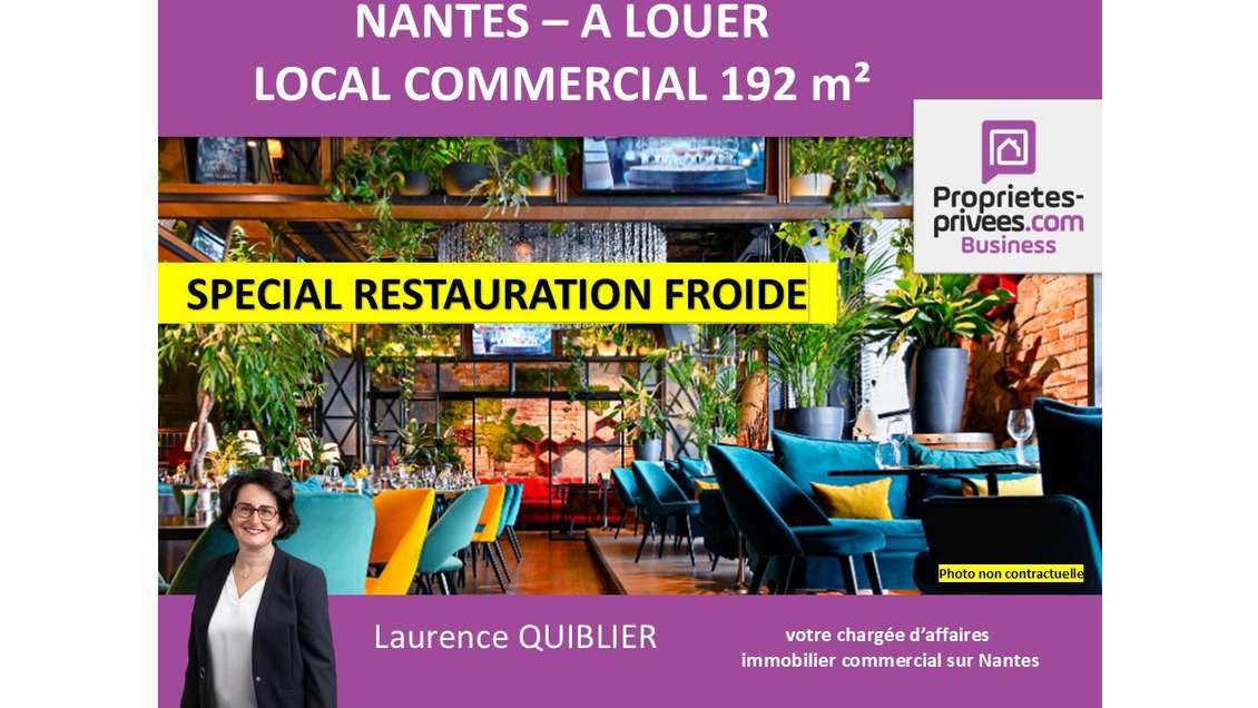 A louer local commercial 219m² à Nantes Wattignies
