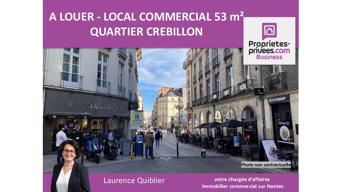 Local commercial à louer 53m² à Nantes Rue Racine