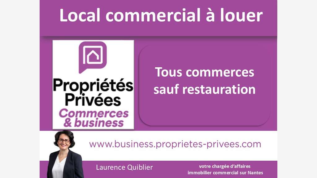 A louer local commercial 64m² à Nantes centre