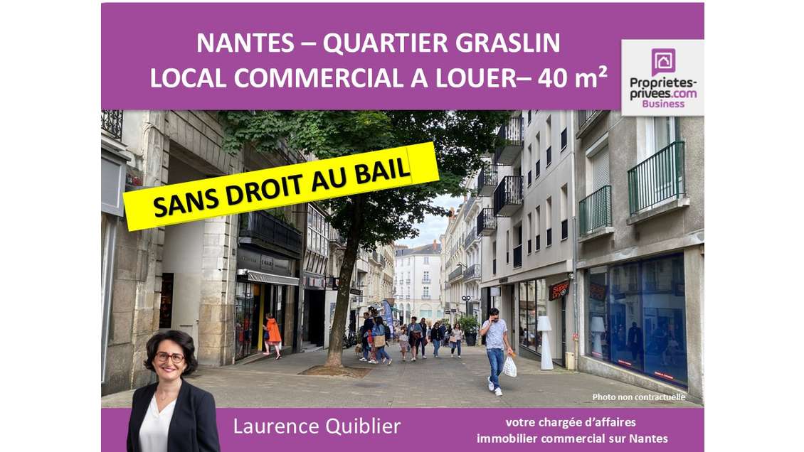 Local commercial 40m² à louer à Nantes