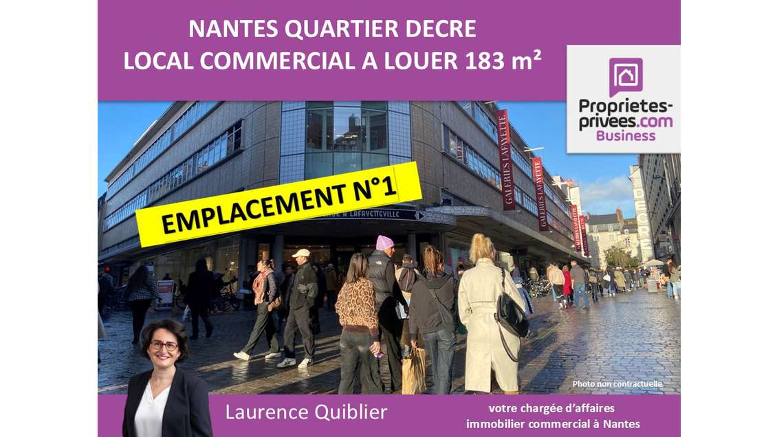 Local commercial à louer 184m² à Nantes Decré