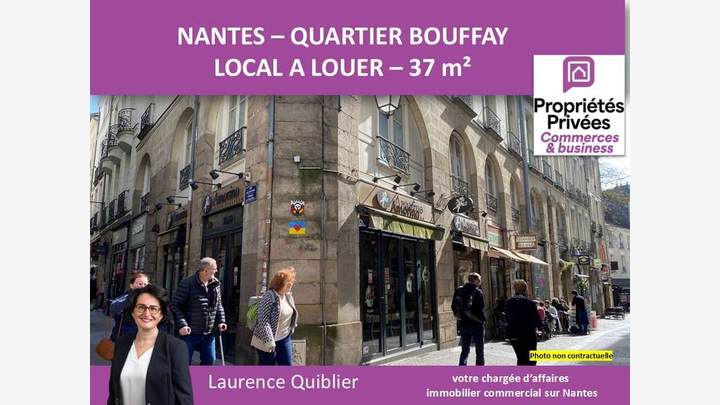 Local à louer 37m² à Nantes proche place du Pilori
